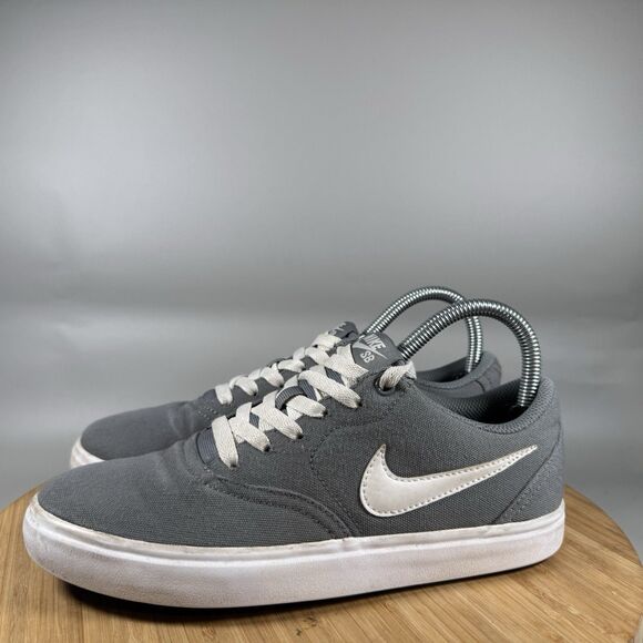 Nike SB Check Solarsoft Womens Size 7 Gray White Athletic Running Shoes Sneakers - Picture 3 of 8